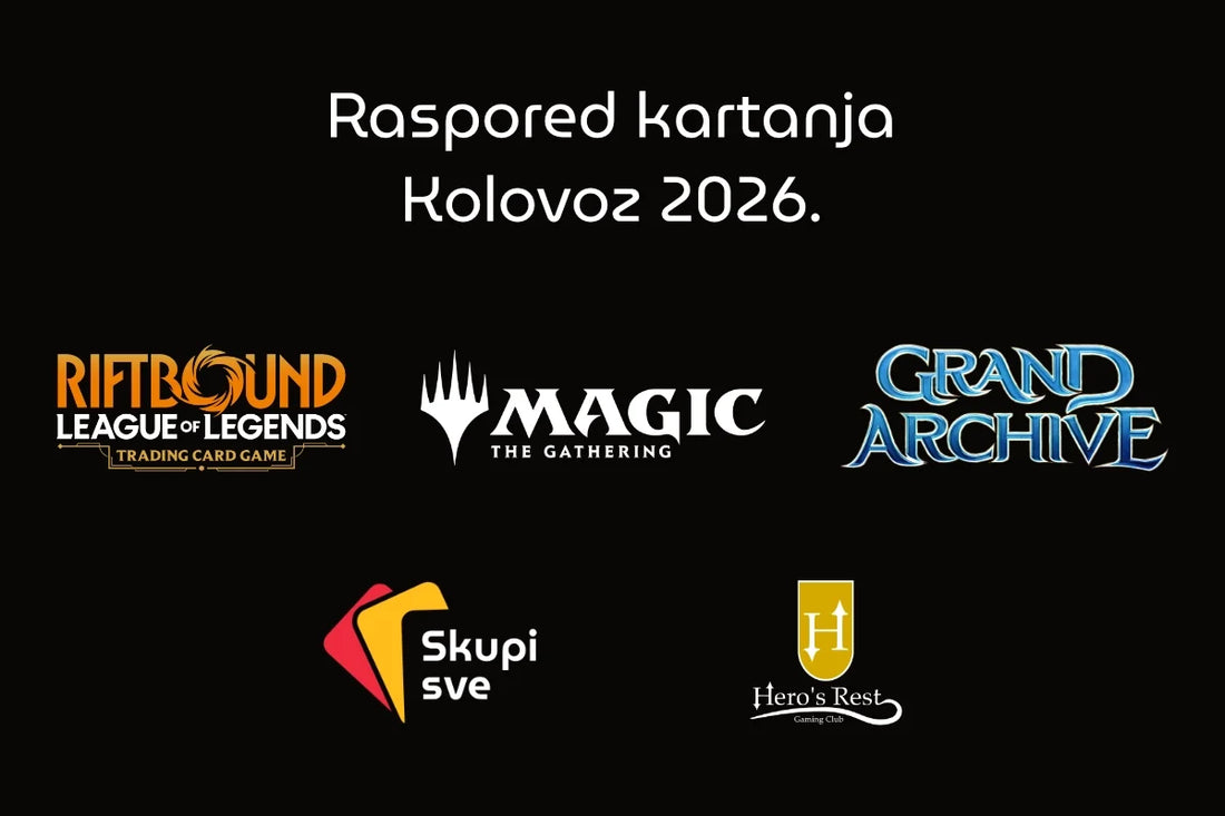 Raspored kartanja - Kolovoz 2026.