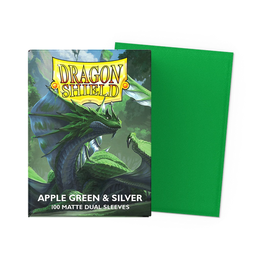 Košuljice - Matte Dual Sleeves - Apple Green & Silver (100 komada)