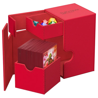 Kutija za karte - Flip`n`Tray 100+ XenoSkin Monocolor - Crvena