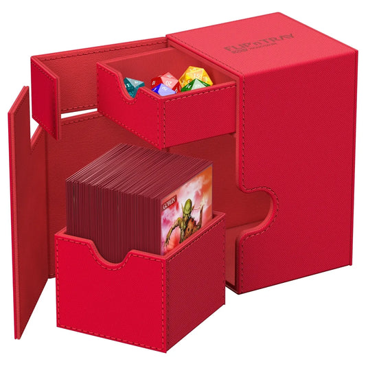 Kutija za karte - Flip`n`Tray 100+ XenoSkin Monocolor - Crvena