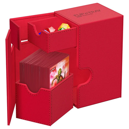 Kutija za karte - Flip`n`Tray 80+ XenoSkin Monocolor - Crvena